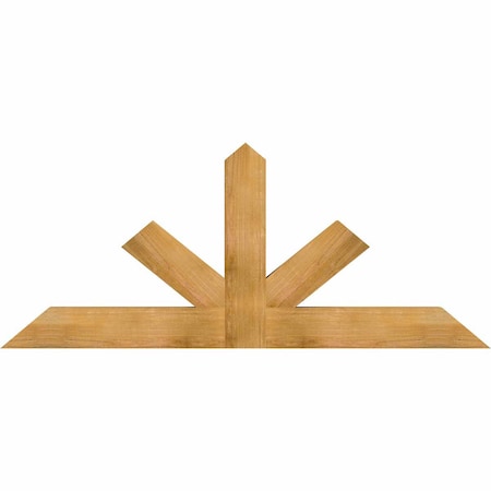 Ekena Millwork Saratoga Rough Sawn Timber Gable Bracket, Western Red Cedar, 72"W x 30"H x 4"D x 6"F, 10/12 Pitch GBW072X30X0406SAR00RWR